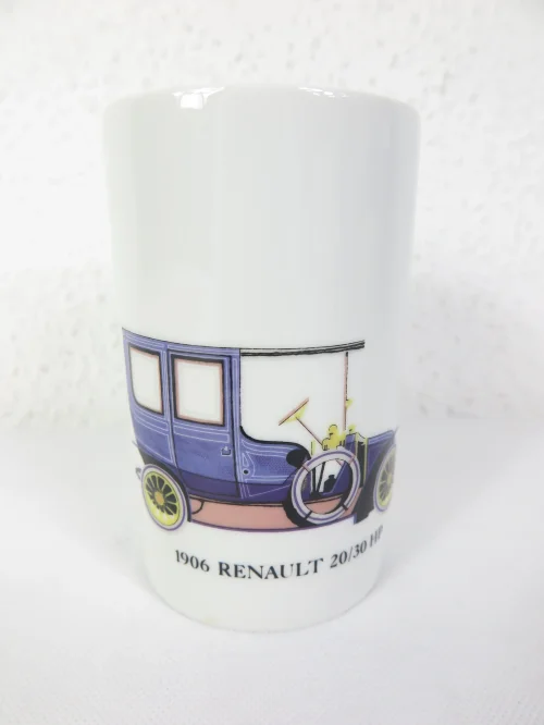80er Oldtimer Vase, 1906 Renault 20/30 HP, Porzellan Thomas, Stiftebecher
