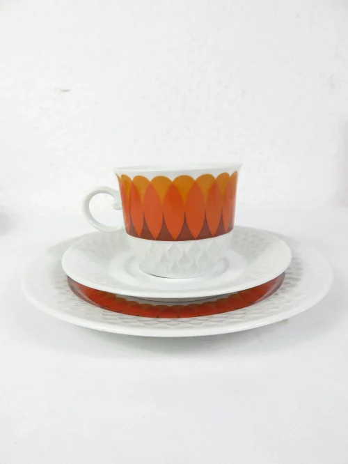 Bild 3 von 70s coffee service, orange porcelain Schirnding