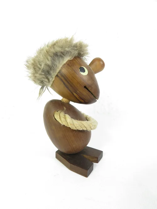 60s teak troll figure, Ciola figure