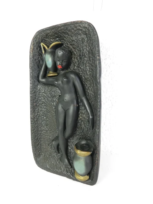 Bild 2 von 50er Wandbild, Relief, schwarzr Fau, Frauen Akt, Nude Akt