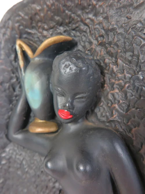 Bild 3 von 50er Wandbild, Relief, schwarzr Fau, Frauen Akt, Nude Akt