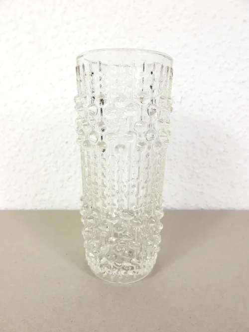 70s glass vase bubble glass