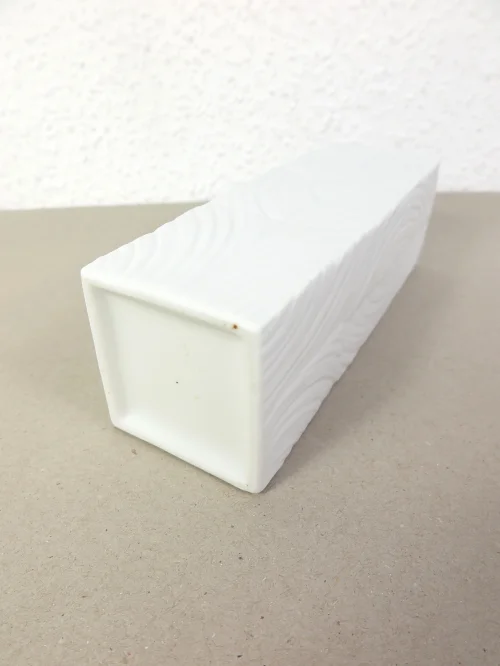 Bild 4 von 70er Bisquitporzellan Vase eckig Martin Freyer weiß