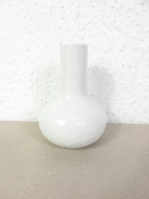 80s small porcelain vase Thomas, white,