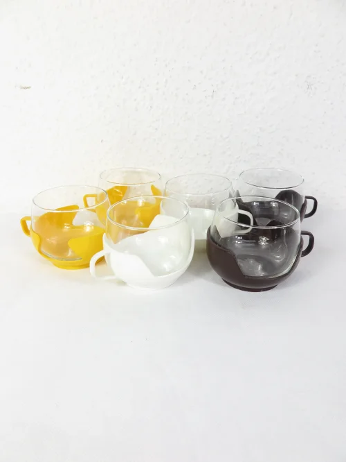 70s tea cups, tea glasses, tea mugs