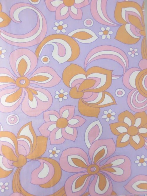 Bild 3 von literie années 70, violet/orange avec drap