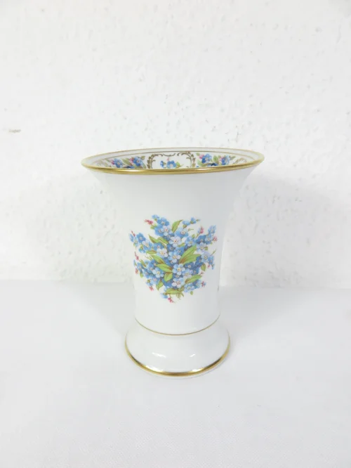 70s porcelain vase Arzberg, forget-me-not
