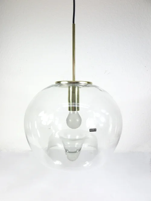70s glass globe lamp, globe lamp