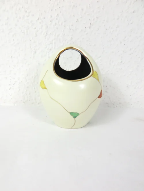 50s flower vase, basket vase