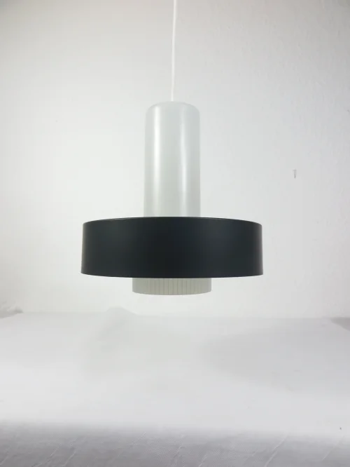 70s Doria ceiling lamp, lamp with metal shade