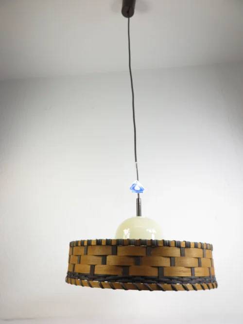 Bild 2 von 70s wicker lamp, ceiling lamp Doria