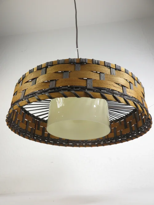 Bild 3 von 70s wicker lamp, ceiling lamp Doria