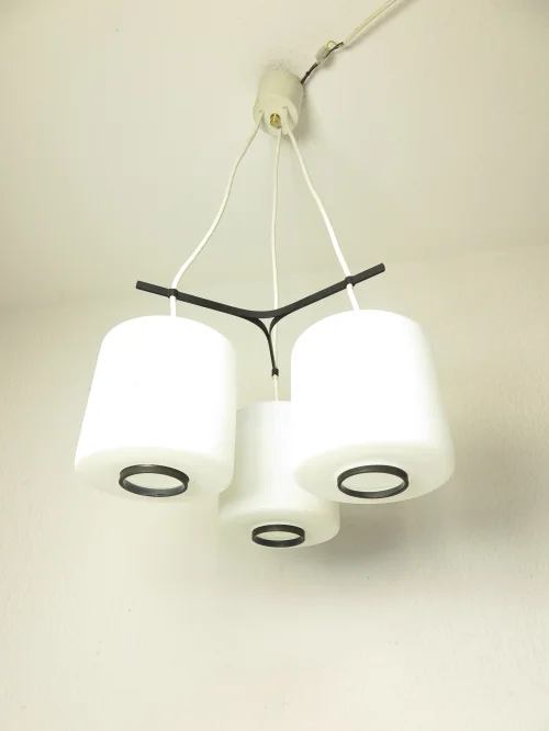 70er Dreier Lampion Lampe, Doria Lampe