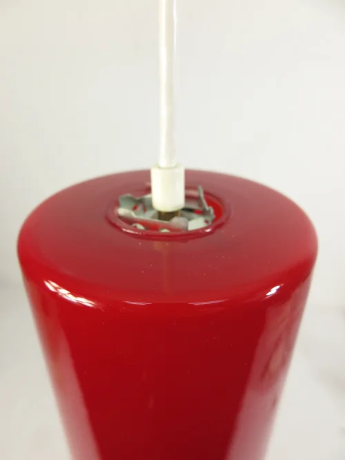 Bild 4 von 70er Glaslampe Rot , Überfangglas, Deckenlampe