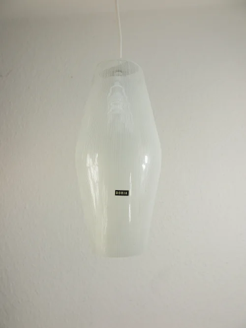 Bild 2 von 60er Glaslampe Doria, 2 Zylinder Lampe, Hängelampe