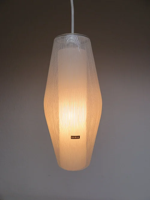 Bild 6 von 60er Glaslampe Doria, 2 Zylinder Lampe, Hängelampe