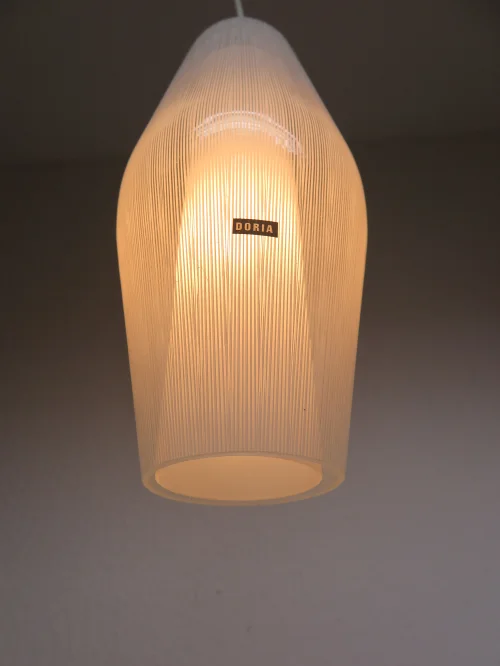 Bild 7 von 60er Glaslampe Doria, 2 Zylinder Lampe, Hängelampe