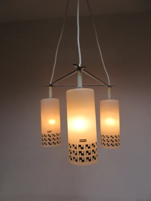 Bild 5 von 60er / 70er Doria-Glas-Lampe, Hängelampe, Deckenleuchte