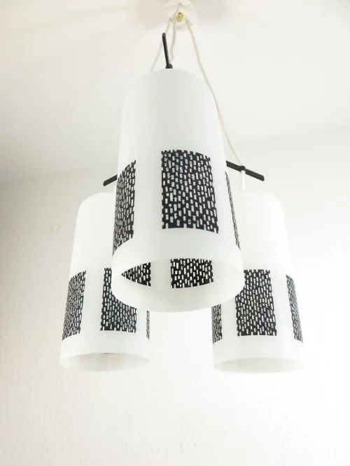 Bild 2 von 60er / 70er Doria-Glas-Lampe, Hängelampe, Deckenleuchte