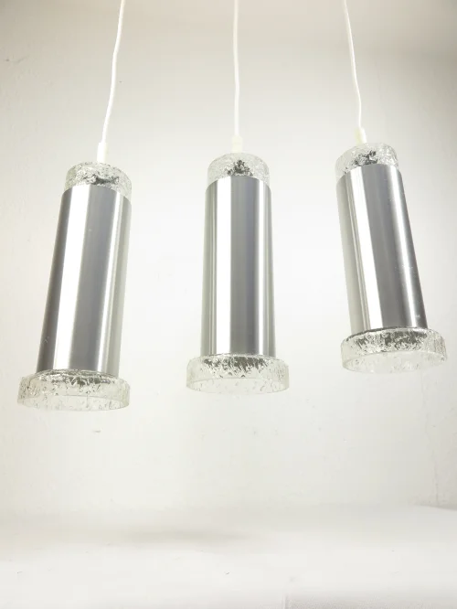 Bild 1 von 70s 3-piece pendant lamp, ceiling lamp, glass lamp