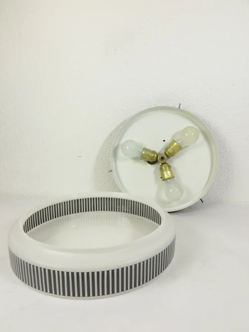 Bild 2 von 70s ceiling lamp, glass lamp, wall lamp