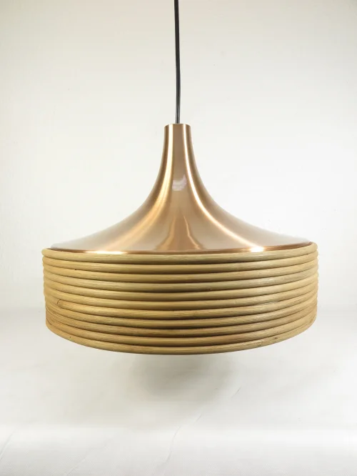 70er Water Drop Deckenlampe, Hängelampe, Rattanlampe