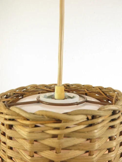 Bild 4 von 70er Deckenlampe, Rattanlampe, Korblampe