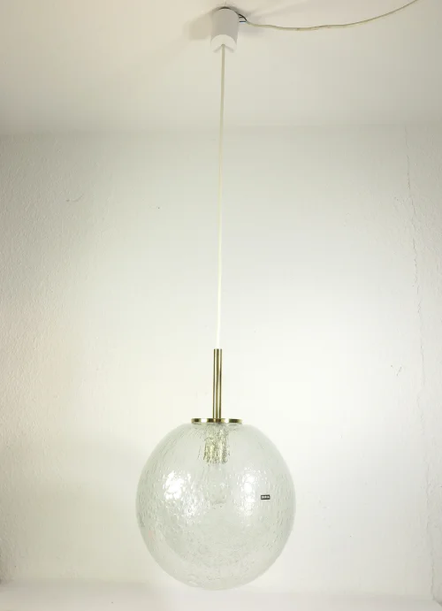 Bild 4 von plafonnier des années 70 , lampe en verre,