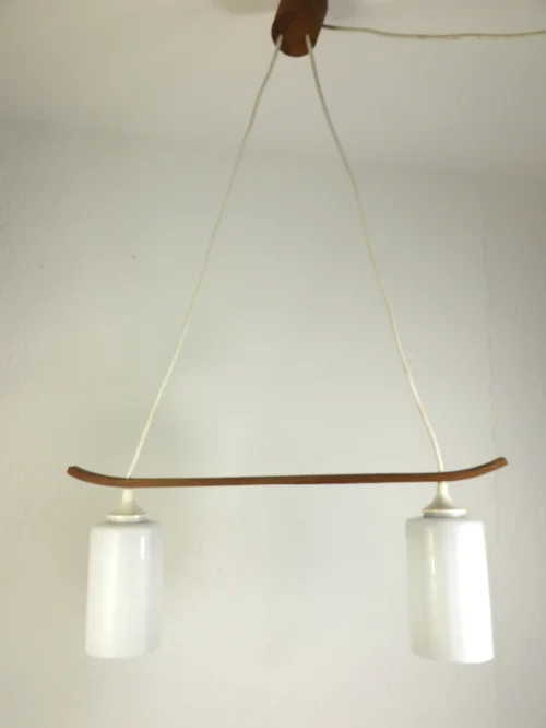 Bild 1 von lampe en verre des années 60, lampe à 2 cylindres, lampe à suspendre