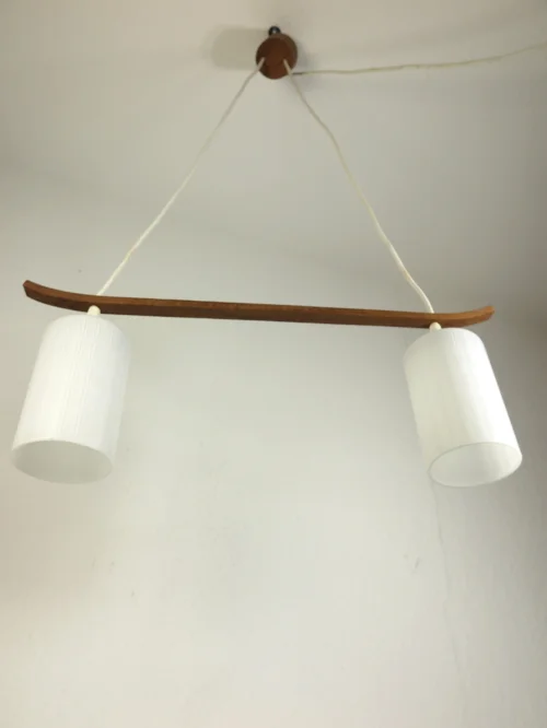 Bild 2 von lampe en verre des années 60, lampe à 2 cylindres, lampe à suspendre