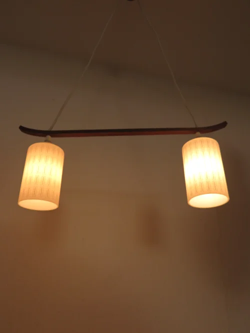 Bild 4 von lampe en verre des années 60, lampe à 2 cylindres, lampe à suspendre