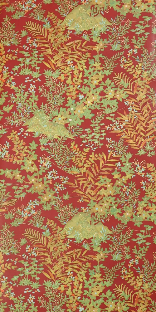 Vinyl wallpaper Ramani red