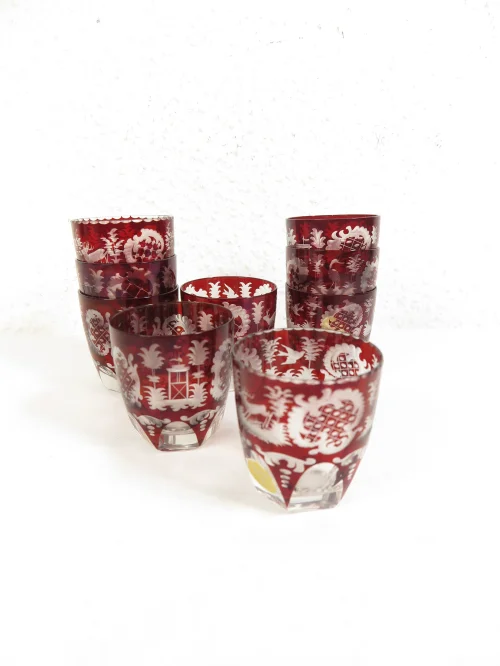 30er Weinbecher, weingläser, Bömisches Glas, Süßweinglas, Cherryglas